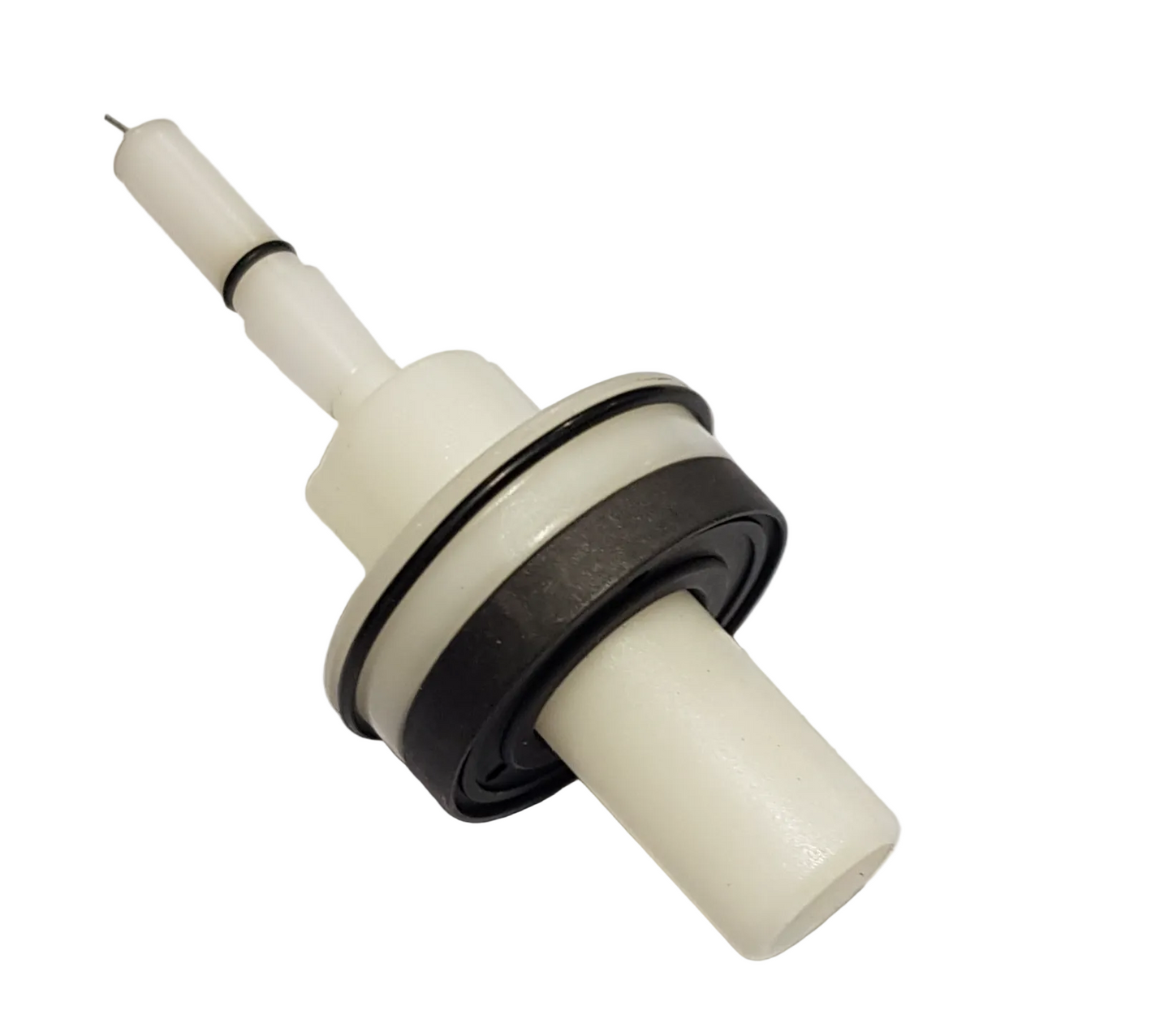 An E-GUN+3 Electrode Group with Deflector, complete with carbon ring, predominantly white and black in color.
