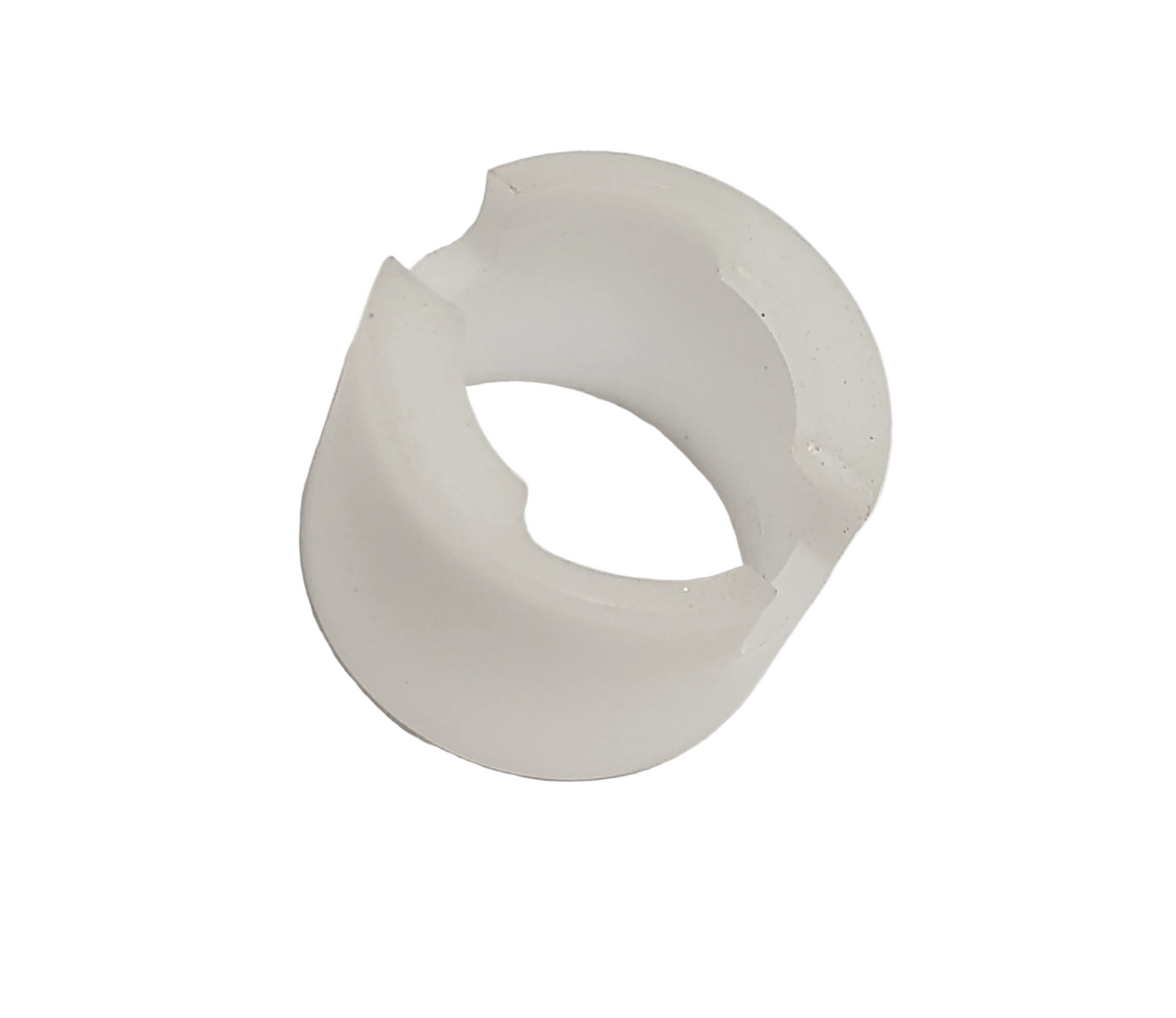 A white flat cap pattern adjuster for a spray paint gun, displayed on a plain background.