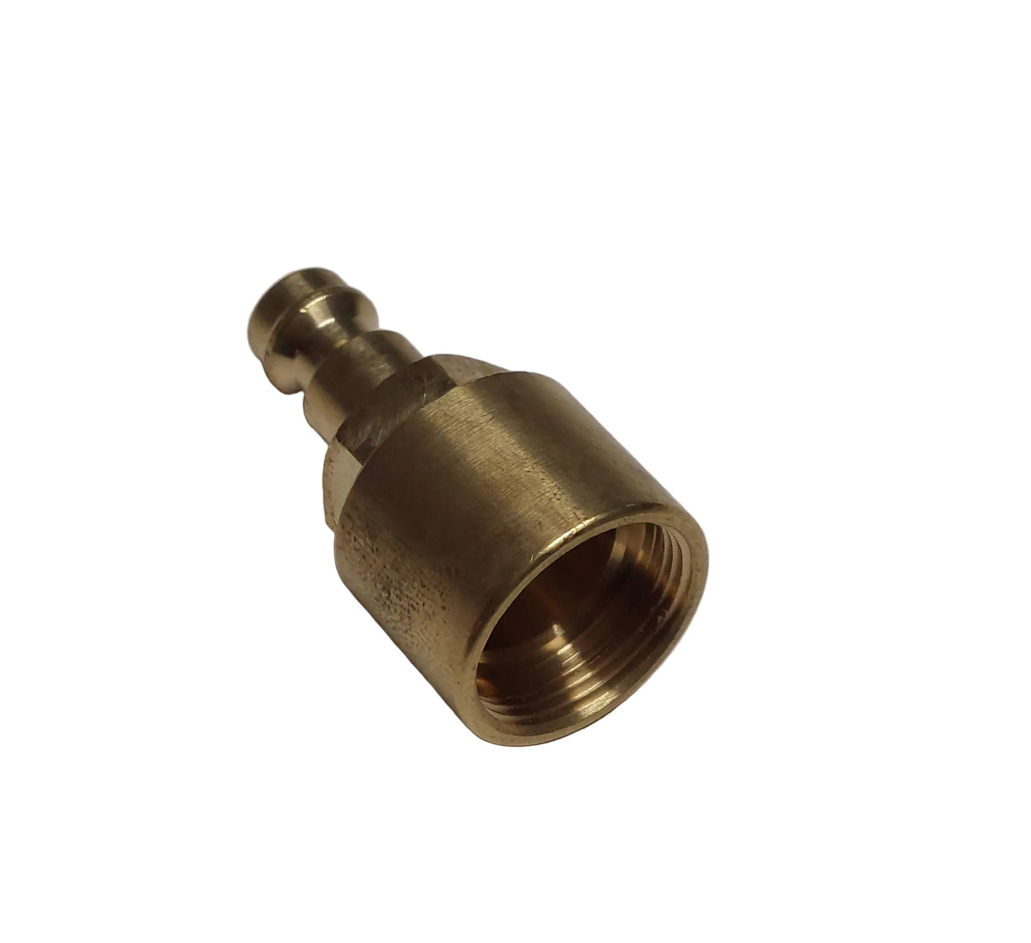 A powder feed pump E-FEED +3 Quick Disconnect adapter for auxiliary air, predominantly bronze in color, with the product code TRTM05035 visible.