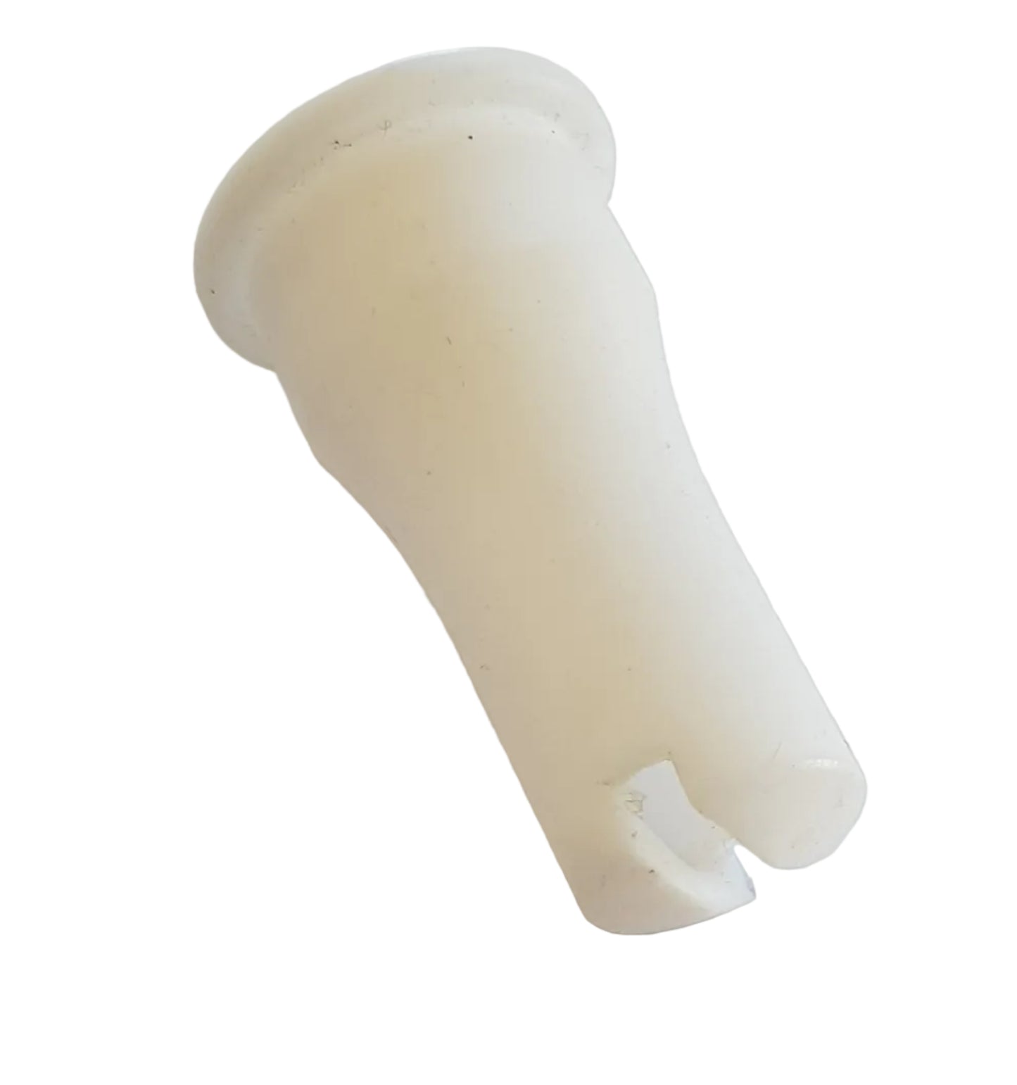 A white flat spray nozzle designed for an electronic device, displayed against a plain background.
