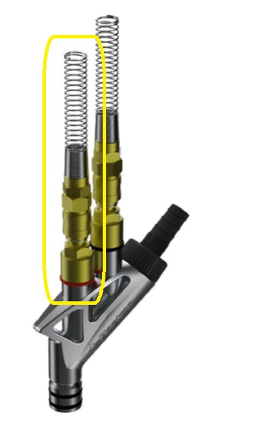 PNBE01038_+3 QUICK DISCONNECTOR RED Ø8X6 TRIANGLE TYPE WITH SPRING