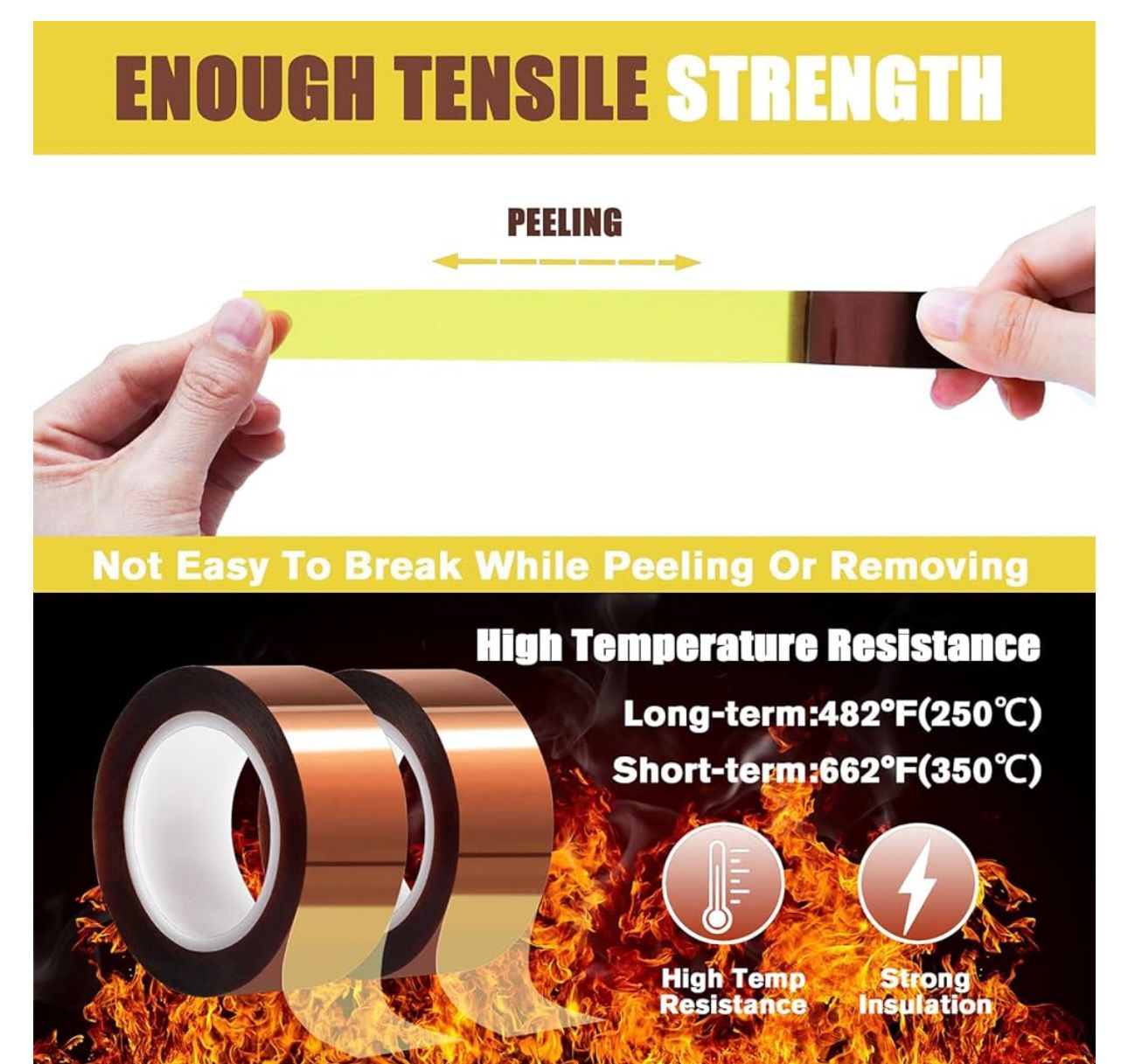 MISC Parts - Hi Heat Mask Tape for Powder Coating