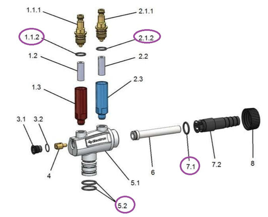 Complete V2 Pump O-Ring Service Kit